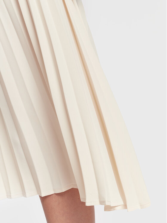 Gina Tricot Spódnica plisowana 17695 Beżowy Regular Fit zdjęcie nr 5