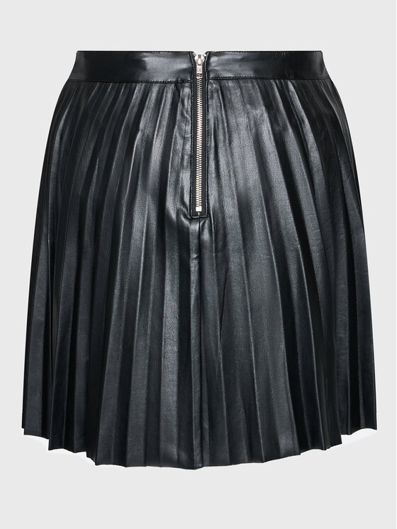 Glamorous Spódnica z imitacji skóry GH0036 Czarny Regular Fit zdjęcie nr 2