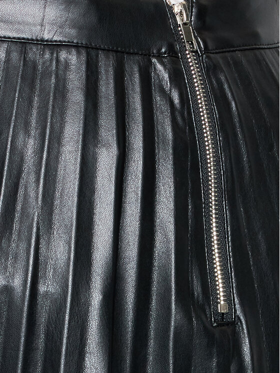 Glamorous Spódnica z imitacji skóry GH0036 Czarny Regular Fit zdjęcie nr 3