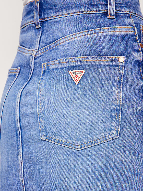 Guess Spódnica jeansowa W1RD96 D4AM1 Niebieski Regular Fit zdjęcie nr 4