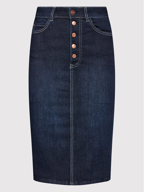 Guess Spódnica jeansowa W2RD30 D4KF4 Granatowy Regular Fit zdjęcie nr 5