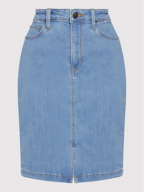Lee Spódnica jeansowa L38VOPVM Niebieski Regular Fit zdjęcie nr 5