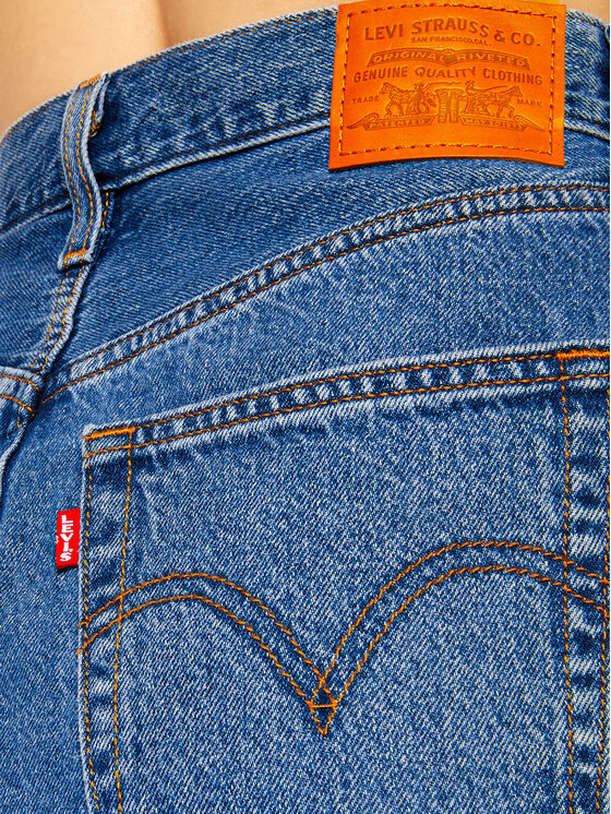 Levi's® Spódnica jeansowa Ribcage 27889-0001 Granatowy Regular Fit zdjęcie nr 4