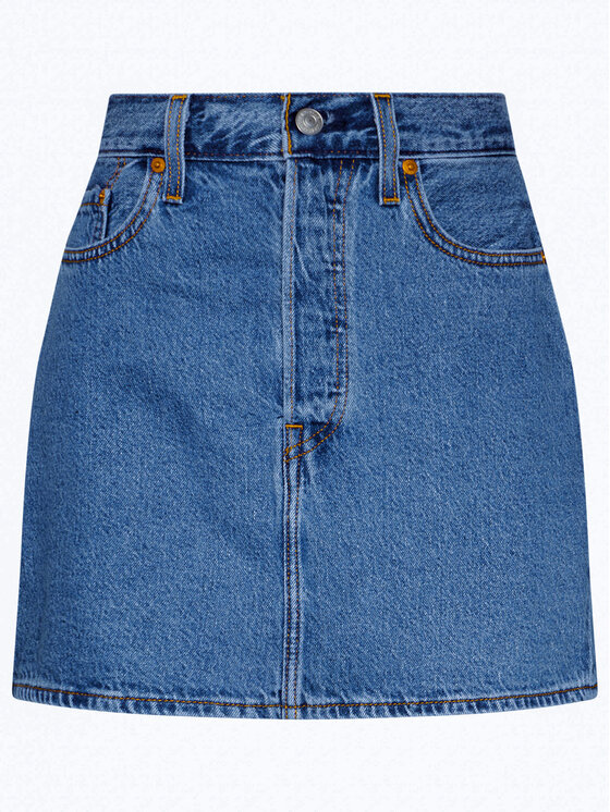 Levi's® Spódnica jeansowa Ribcage 27889-0001 Granatowy Regular Fit zdjęcie nr 5