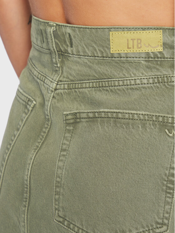 LTB Spódnica jeansowa Serissa 61026 15244 Zielony Regular Fit zdjęcie nr 4