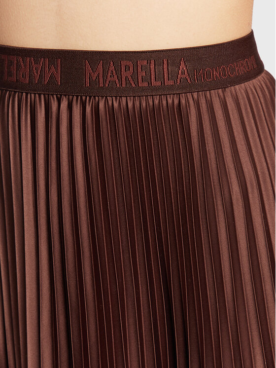Marella Spódnica plisowana Domino 31060229 Brązowy Regular Fit zdjęcie nr 4