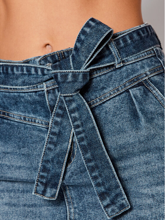 Morgan Spódnica jeansowa 221-JSTAR Granatowy Regular Fit zdjęcie nr 4