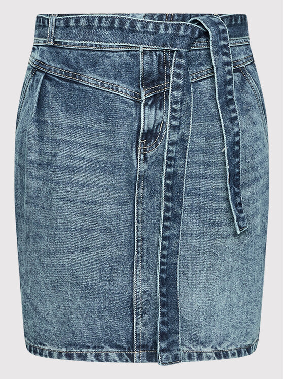 Morgan Spódnica jeansowa 221-JSTAR Granatowy Regular Fit zdjęcie nr 5