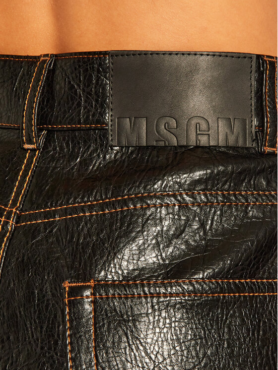 MSGM Spódnica jeansowa 2941MDD22 207670 Czarny Regular Fit zdjęcie nr 4