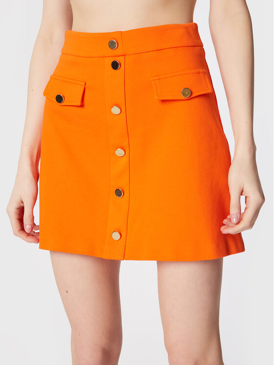 NAF NAF Spódnica mini Mona THNJ73A Pomarańczowy Regular Fit