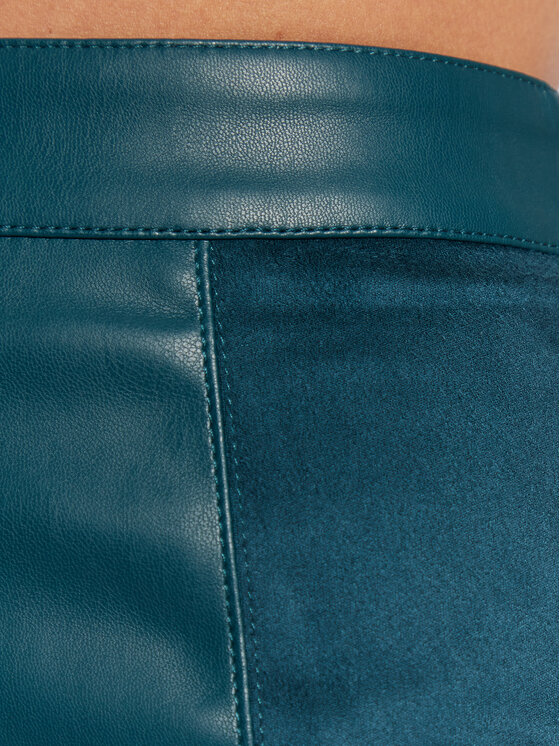 NAF NAF Spódnica z imitacji skóry Elane THNJ11 Niebieski Regular Fit zdjęcie nr 5