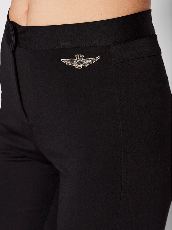 Aeronautica Militare Spodnie materiałowe 221PF844DF464 Czarny Slim Fit zdjęcie nr 4