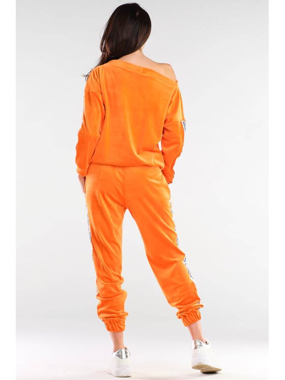 Awama Spodnie damskie A409 Pomarańczowy Basic Fit zdjęcie nr 3