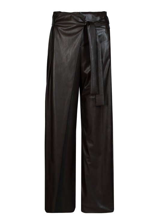 Babylon Spodnie skórzane BBMF0608W2023 Brązowy Regular Fit zdjęcie nr 5