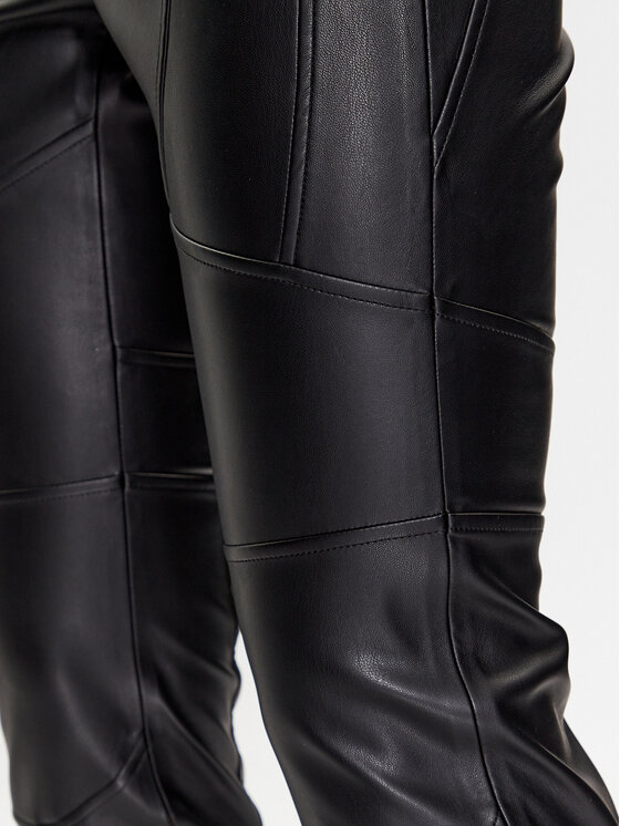 Boss Spodnie z imitacji skóry 50501104 Czarny Slim Fit zdjęcie nr 4