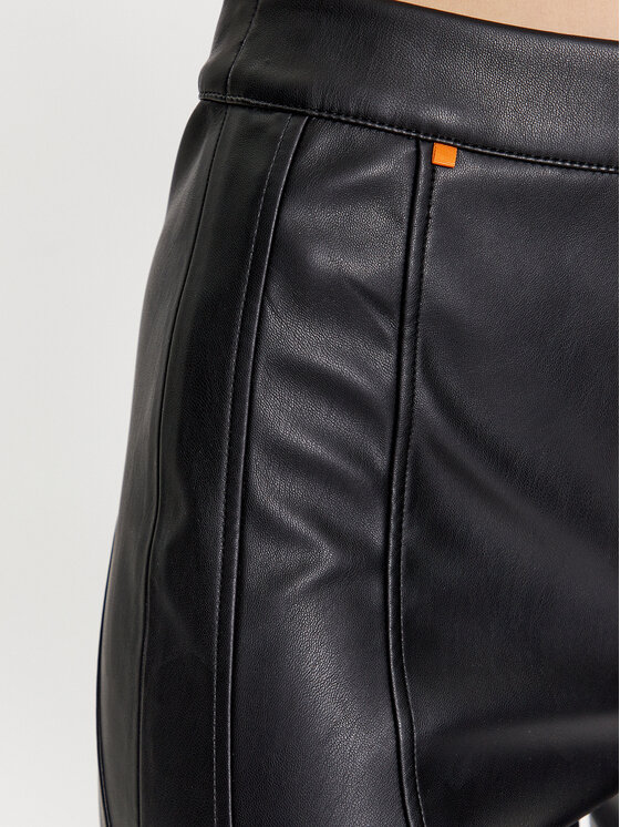 Boss Spodnie z imitacji skóry 50501104 Czarny Slim Fit zdjęcie nr 5