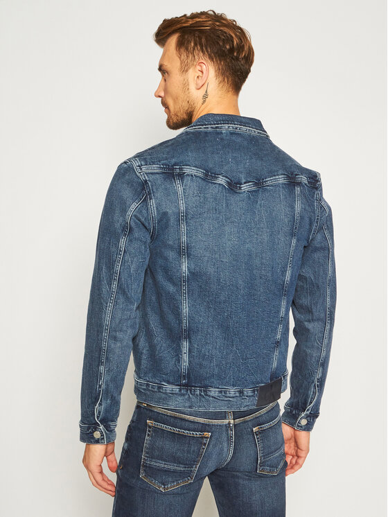 Calvin Klein Jeans Kurtka jeansowa Foundation J30J316197 Granatowy Slim Fit zdjęcie nr 3