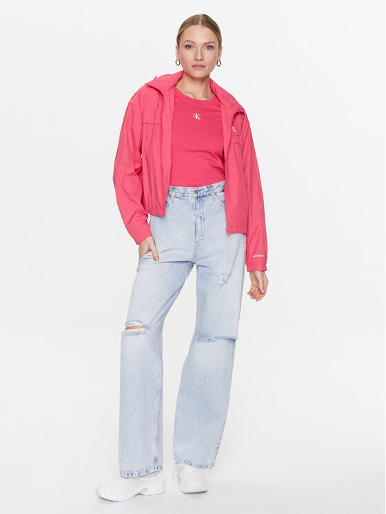 Calvin Klein Jeans Kurtka przejściowa J20J220732 Różowy Relaxed Fit zdjęcie nr 2