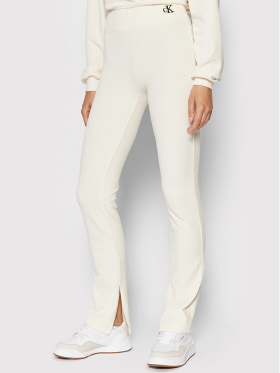 Calvin Klein Jeans Spodnie materiałowe J20J217788 Beżowy Slim Fit