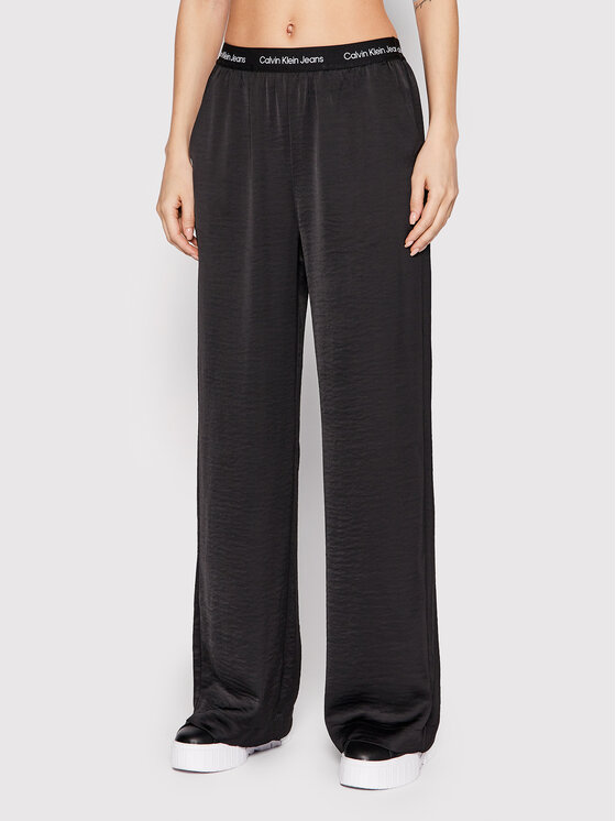 Calvin Klein Jeans Spodnie materiałowe J20J218978 Czarny Relaxed Fit