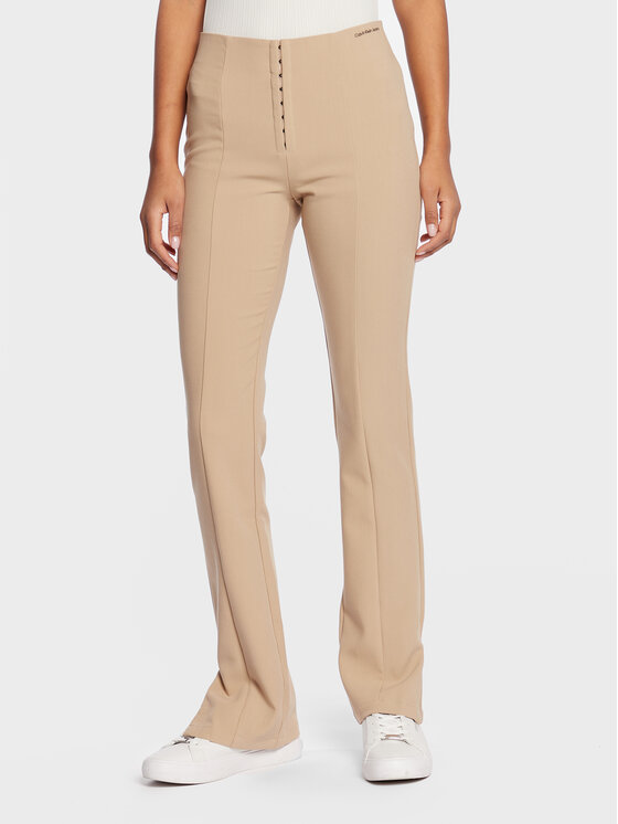 Calvin Klein Jeans Spodnie materiałowe J20J220529 Beżowy Slim Fit