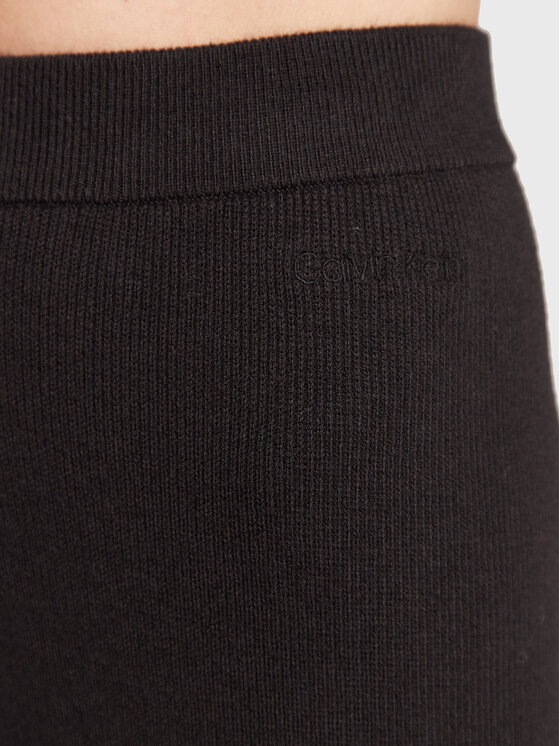 Calvin Klein Spodnie dzianinowe K20K204625 Czarny Regular Fit zdjęcie nr 4