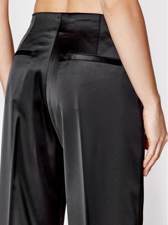 Calvin Klein Spodnie materiałowe Duchess Satin K20K204429 Czarny Regular Fit zdjęcie nr 4