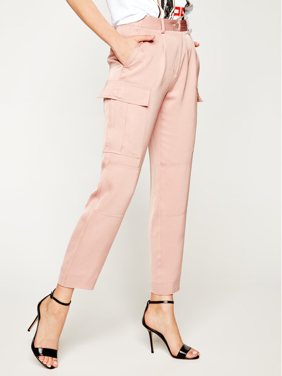 Calvin Klein Spodnie materiałowe Soft Cargo K20K201768 Różowy Regular Fit