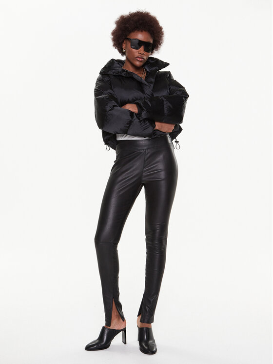 Calvin Klein Spodnie skórzane K20K205363 Czarny Slim Fit zdjęcie nr 2
