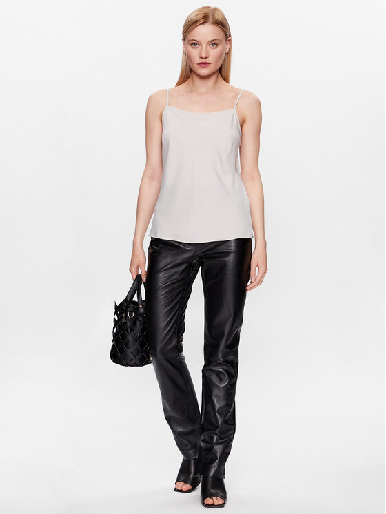 Calvin Klein Spodnie skórzane K20K205487 Czarny Regular Fit zdjęcie nr 2