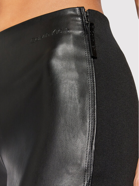 Calvin Klein Spodnie z imitacji skóry Essential K20K202685 Czarny Slim Fit zdjęcie nr 4
