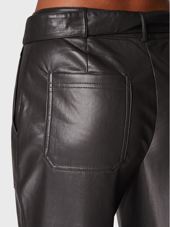 Comma Spodnie z imitacji skóry 2120602 Czarny Regular Fit zdjęcie nr 5
