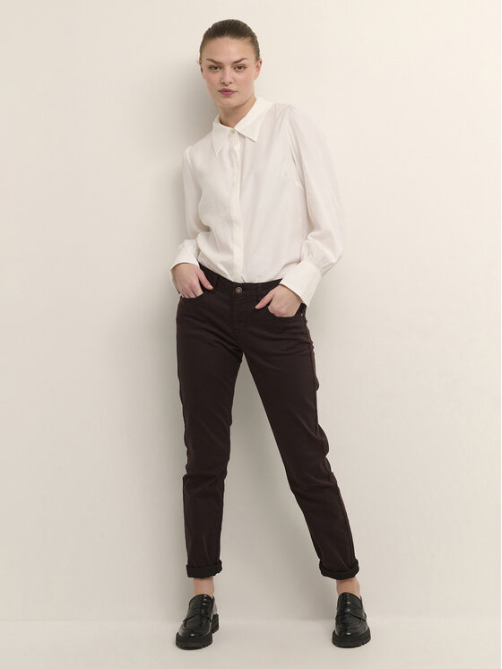 Cream Spodnie materiałowe Lotte Plain Twill 10606565 Brązowy Regular Fit zdjęcie nr 2