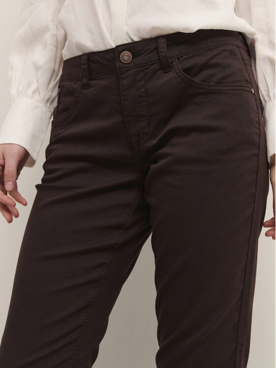 Cream Spodnie materiałowe Lotte Plain Twill 10606565 Brązowy Regular Fit zdjęcie nr 3