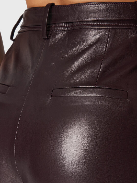 Custommade Spodnie skórzane Pippin 999418528 Fioletowy Regular Fit zdjęcie nr 5