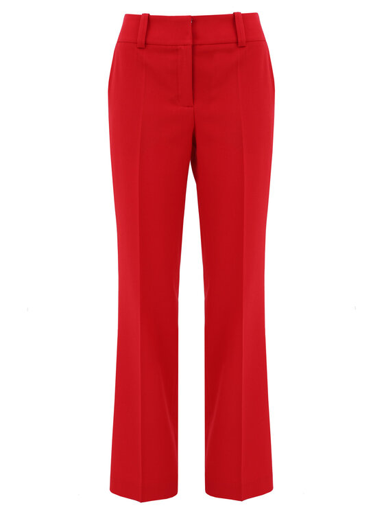 Entelier Spodnie garniturowe klasyczne Czerwony Regular Fit