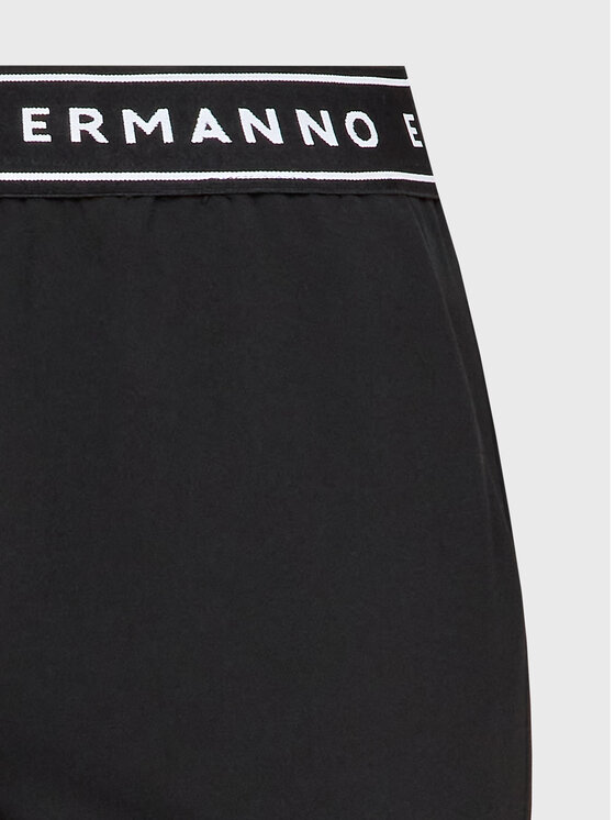 Ermanno Firenze Spodnie materiałowe D42EP042E47 Czarny Regular Fit zdjęcie nr 3