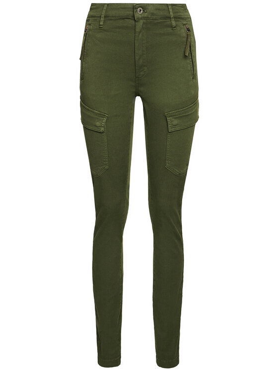 G-Star Raw Spodnie materiałowe High G-Shape D18051-C106-C026 Zielony Skinny Fit zdjęcie nr 5
