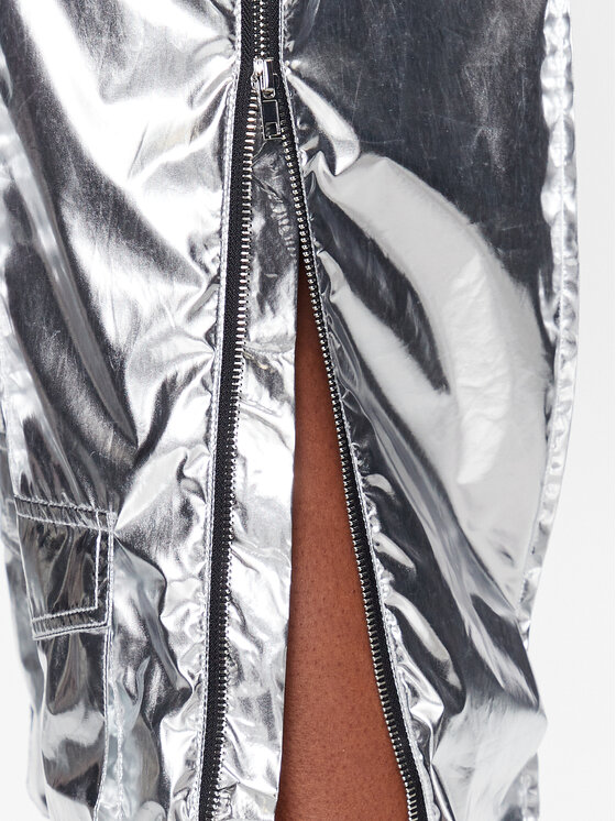 Gestuz Spodnie materiałowe Afina 10906981 Srebrny Regular Fit zdjęcie nr 4