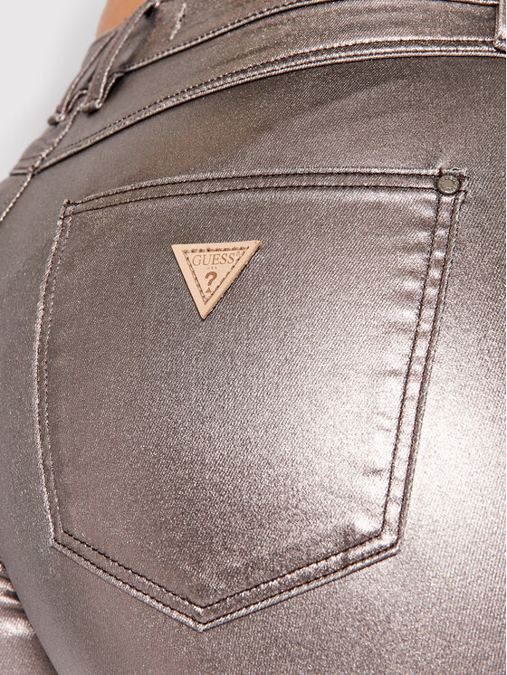 Guess Spodnie materiałowe 1981 W2RA46 WEEH1 Srebrny Skinny Fit zdjęcie nr 4