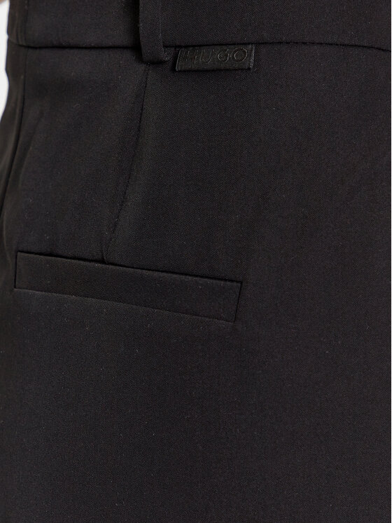 Hugo Spodnie materiałowe 50494490 Czarny Regular Fit zdjęcie nr 5
