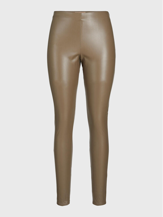 JJXX Spodnie z imitacji skóry Megan 12213641 Beżowy Slim Fit zdjęcie nr 5