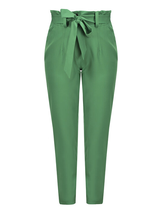 KARKO Spodnie materiałowe KOSTA Zielony Fitted Fit zdjęcie nr 5