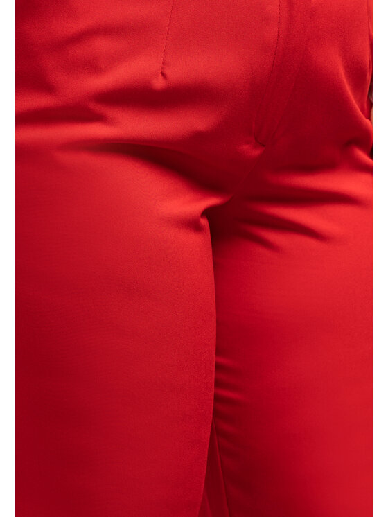 KARKO Spodnie materiałowe LOLKA Czerwony Straight Fit zdjęcie nr 4