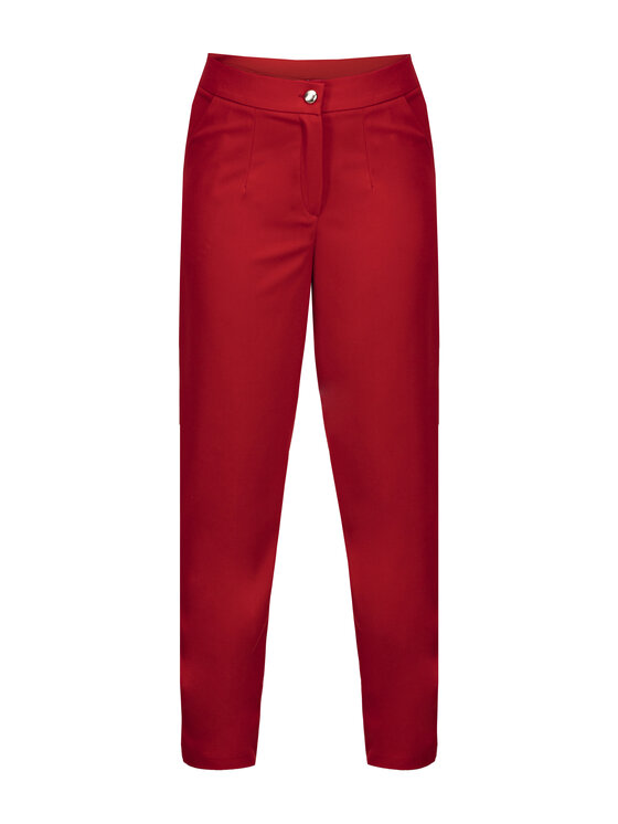 KARKO Spodnie materiałowe LOLKA Czerwony Straight Fit zdjęcie nr 5
