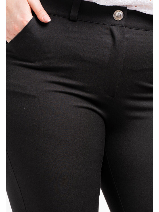 KARKO Spodnie materiałowe MELA Czarny Straight Fit zdjęcie nr 4