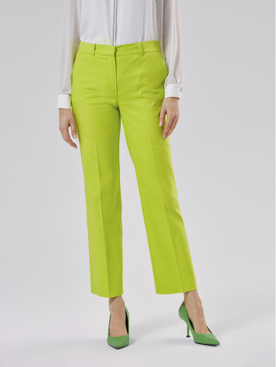 KMX Fashion Spodnie materiałowe 806410013 Zielony Straight Fit zdjęcie nr 3