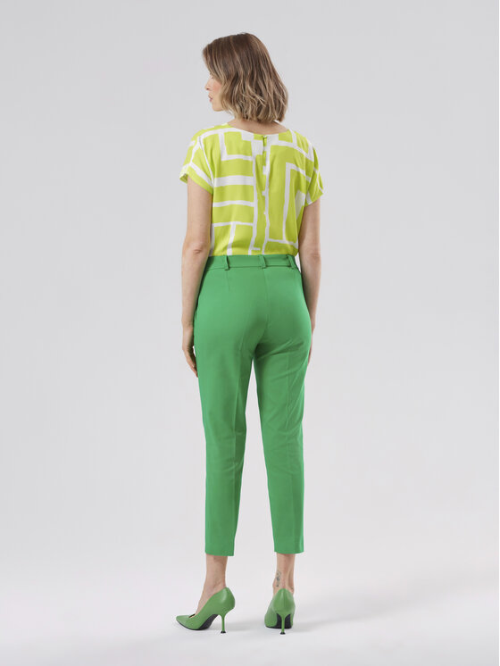 KMX Fashion Spodnie materiałowe 806420022 Zielony Fitted Fit zdjęcie nr 2