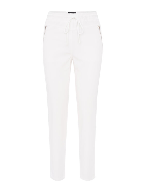 KMX Fashion Spodnie materiałowe 806930009 Biały Fitted Fit zdjęcie nr 5