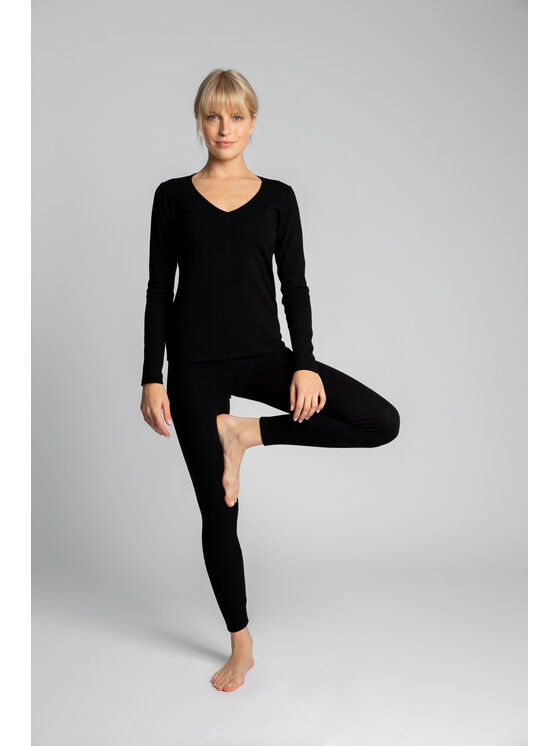 LaLupa Spodnie piżamowe LA035 Czarny Comfortable Fit
